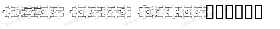 Puzzle Pieces Outline字体转换